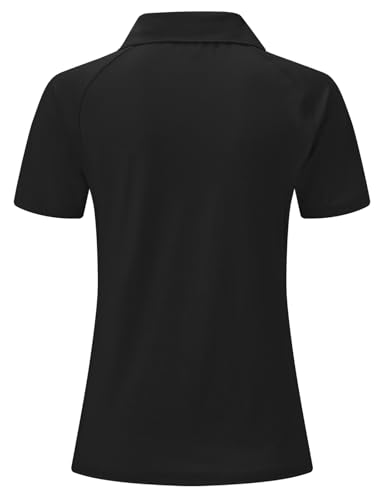 BGOWATU Women's Short Sleeve Golf Polo Shirts 1/4 Zip Tennis Tops Collared T-Shirts UV Protection Quick Dry2
