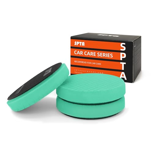 Green T120 Heavy-Cut Foam Polishing Pad, 3Pc 5.5 Inch Buffing Polishing Pads for 125mm Backing Plate Compound Buffing Sponge for Car Buffer Polisher Compounding, Polishing and Waxing -FPTSS5G-3