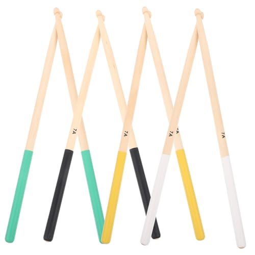 Baquetas de madera de arce Vaguelly, 4 pares, agarre antideslizante, para adultos y principiantes, práctica y actuación miniatura 1