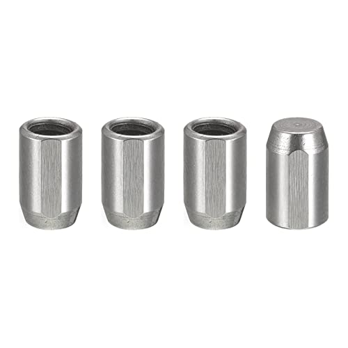 uxcell M4 Internal Thread Dowel Pin 4pcs 6x10mm Chamfering Flat Exhaust Groove Cylindrical Pin Bed Bookshelf Metal Devices Industrial Pins