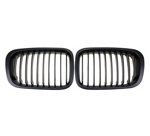 Grilles de course style ligne unique en noir mat pour BMW E46