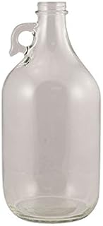Glass Bottles - 1/2 Gallon Flint Jug with Handle - Case of 6