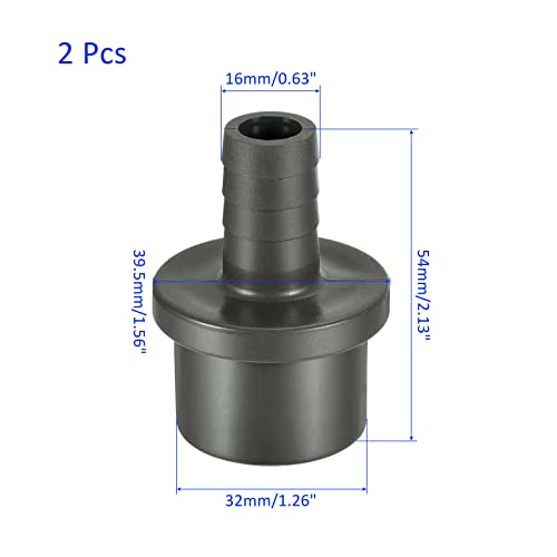 M METERXITY 2 Pack PVC Pipe Fitting, Water Tube Connector, 16mm Barb Straight Pipe Joint - Image 3