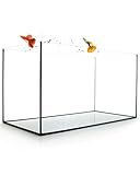 GarPet Aquarium aus Glas - Glasbecken für Süß- und Seewasser - hochwertiges Glas-Aquarium - Premium Fisch-Aquarium - Fisch-Becken 80 x 35 x 40 cm