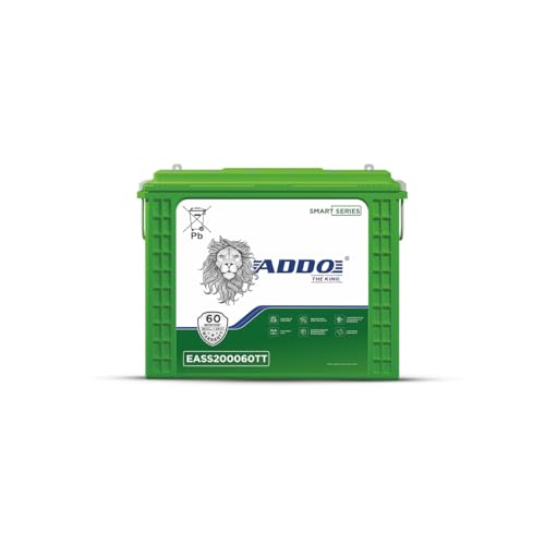 Image of Addo EASS200060TT | Tall Tubular | 200 AH Inverter Battery |Warranty 60 (36+24) Months for Home & Office
