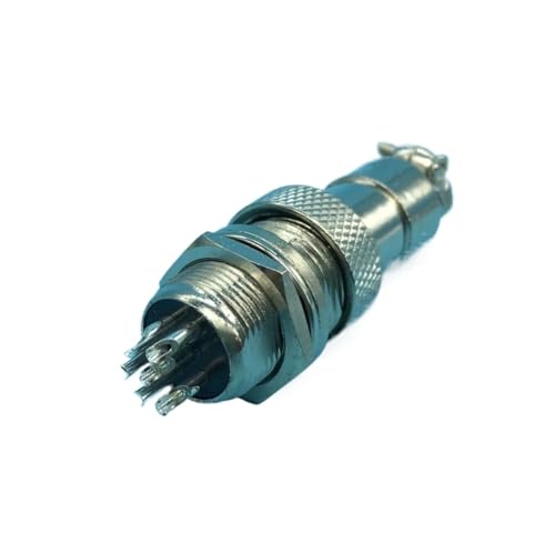 Connecteur GX12-6 broches 16mm en alliage robuste anticorrosion