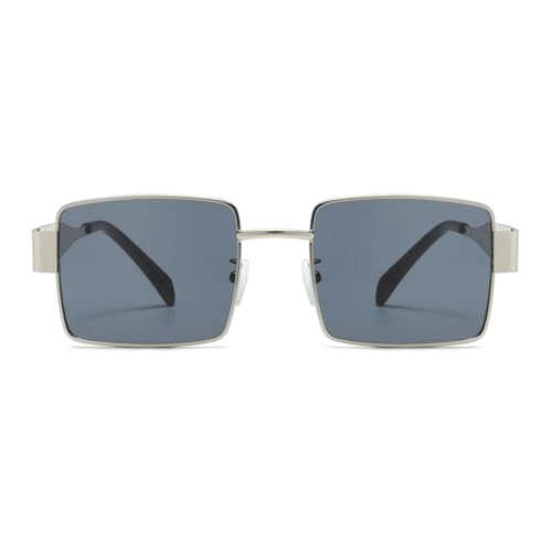 Long Keeper Retro Rectangle Sunglasses for Women Men Metal Frame Trendy Vintage Small 90s Sun Glasses UV Protection2