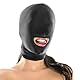 BDSMYEE Bondage SM Maske Sexspielzeug mit Satin Bondage Riemen,Einstellbar Elastisch Kopfmaske für Rollenspiel,Ledermaske fetisch Maske für Paar Männer Frauen(Lycra)