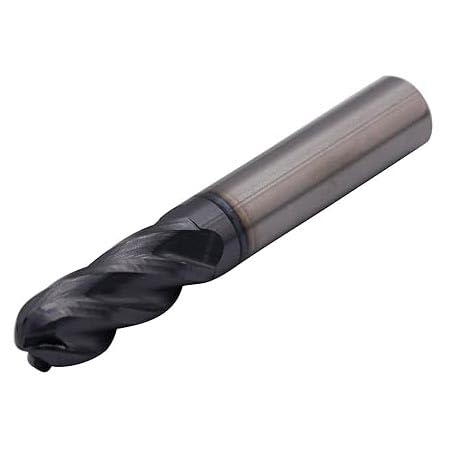 Image of BestParts 3 /8 inch 4 Flute Ball Nose Solid Carbide End Mill - AlTiN Coated | 30 Degree Helix, 3 /8 inch Cutting Diameter, 3 /8 inch Shank Diameter, 1 inch Length of Cut, 2-1 /2 inch Overall Length