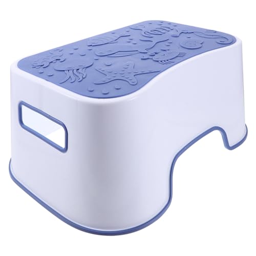 Tabouret de toilette la Turque POPETPOP bleu en PP antidérapant pour la maison