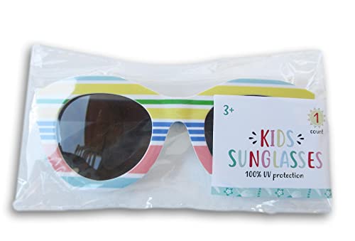 Kids' Pastel Stripe Patterned Sunglasses2