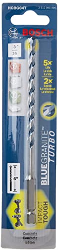 Bosch Hcbg04T 3/16" X 4" X 6" Blue Granite Hammer Drill Bit For Concrete #TOP1