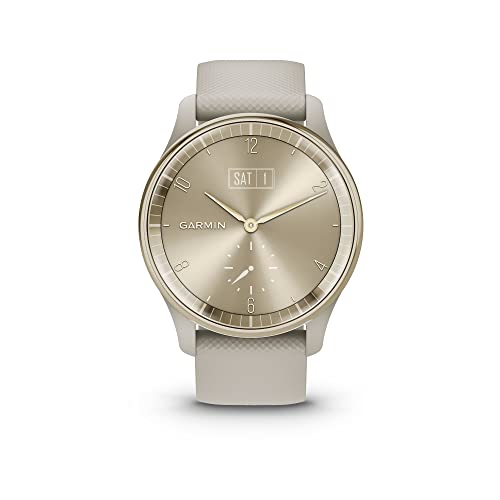 Image of Garmin vivomove Trend, Stylish Hybrid Smartwatch, 40mm, French Gray