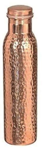 Hammered Copper Water Bottle Copper Hammered Bottle 1000 ml Bottle Pure Copper Water Bottle Kitchenware Item Pack of 1