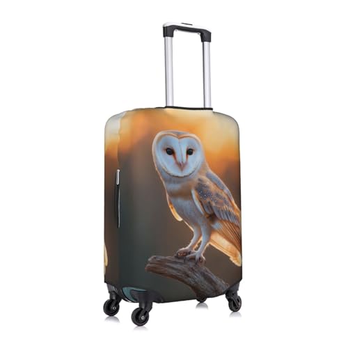 barn owl_ Elastic Travel Luggage Cover Travel Suitcase Protective Cover3