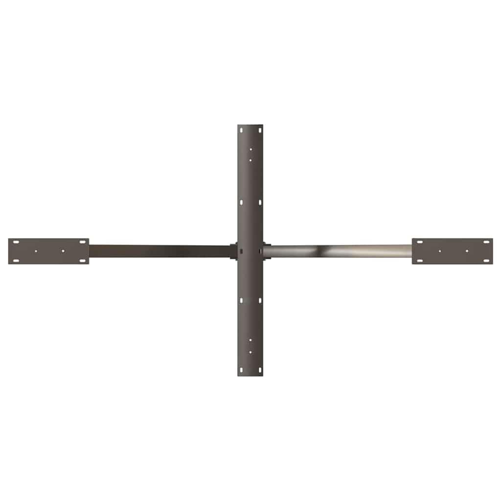 vidaXL Dining Table Leg Spider Shape Black 150x78x(72-73) cm Steel, Natural, 150 x 78 x (72-73) cm - Image 8