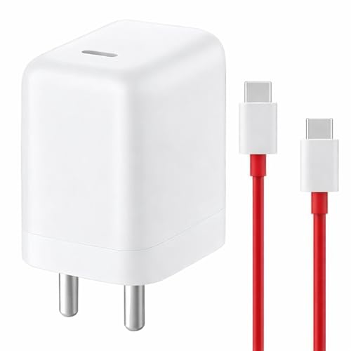 Image of Original 65W Fast Charger with USB Type-C to Type-C Cable Compatible with OnePlus 13, 13S, 13R Reliable & Quick Charging