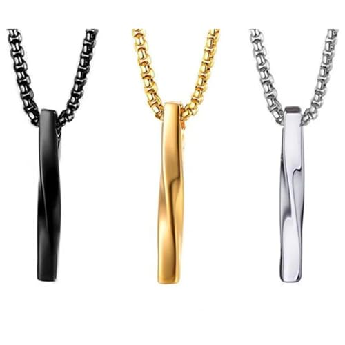 Collar largo hombre para evitar accesorios aburridos con colgante geométrico moderno 4