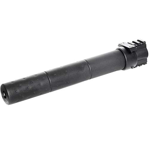 Airsoft CM072 SR25 Style QD - Silenciador de supresor con bloque de gas para AEG GBB (261 mm)