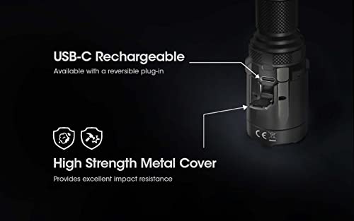 Image of Nitecore SRT7i Tactical Flashlight, 3000 Lumen Long Throw USB-C Rechargeable with Stepless Brightness Adjustment and a Lumentac Organizer