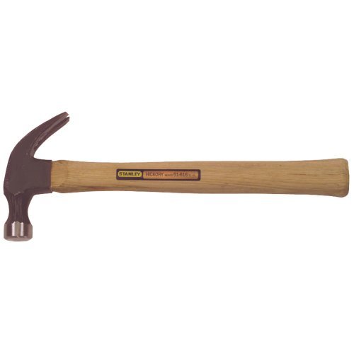 1 - Wood-Handled Nail Hammer (7oz), High-carbon steel head, Fully heat-treated & polished bell face, 51-613