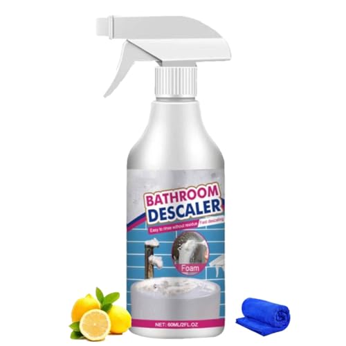 Reiniger für Hartnäckige Flecken, Bathroom Descaler Schaum, Bathroom Descaler Foam Spray, Duschkabinenreiniger WC Reiniger Extra Stark, Badezimmer-Reiniger für Glas, Kanalisation,Toiletten (1)