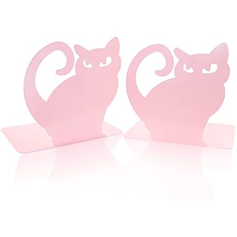 Persian Cat Bookends for Organising Books Cover