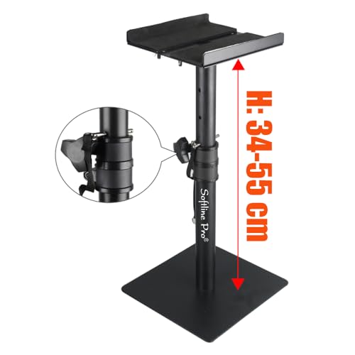 Image of Softline Pro Desktop Studio Monitor Speaker Stand Adjustable Top Plates - Single (SP 903 VT)