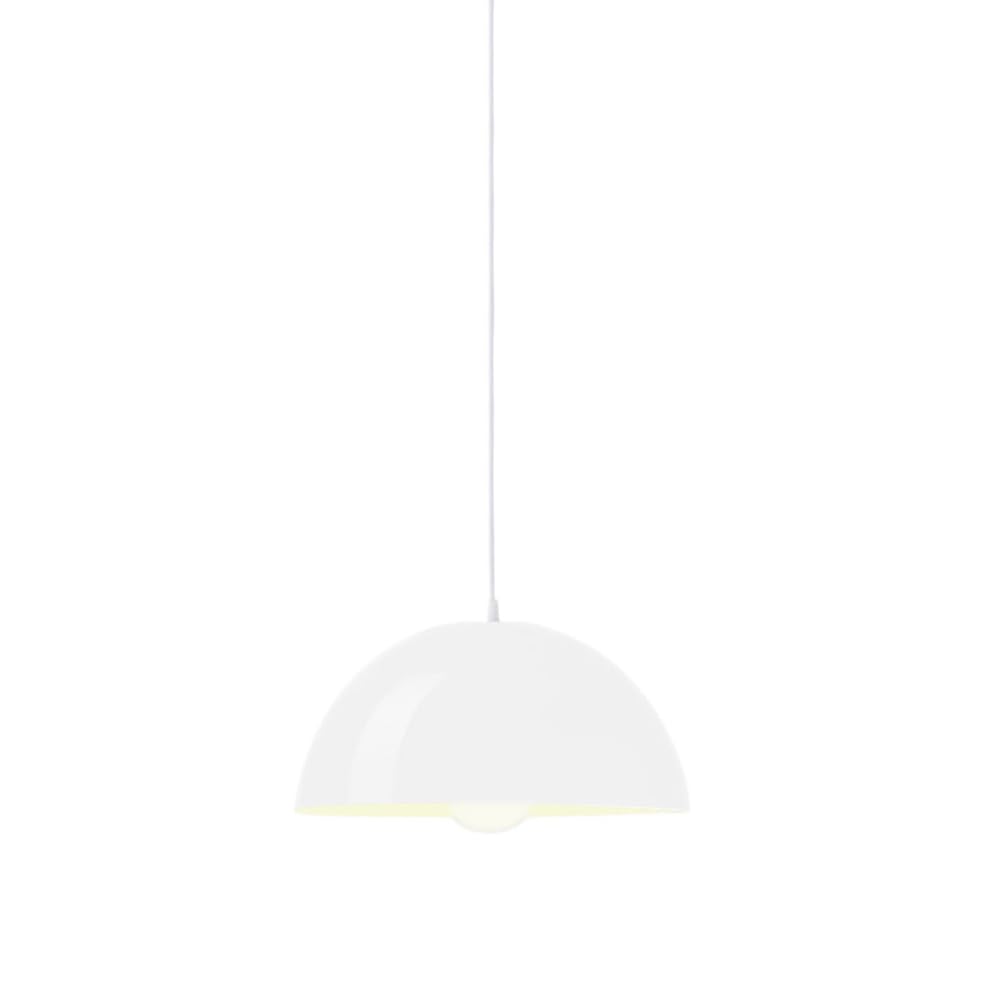 KBUUKYYXouy Glossy Dome Semicircle Hanging Lamp, Colorful Ceiling Pendant Light Fixture, Minimalism Metal Lighting, Industrial Chandelier for Kitchen Island Sink Dining Room Counter(White,11.8in)