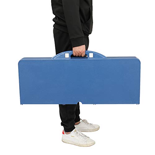 Vasitelan Folding Camping Picnic Table With Seats/Umbrella Hole, Lightweight And Fold Up Card Suitcase Table Aluminum Alloy Frame, Rv Tabletop With Soft Handle (Style 2) #TOP7