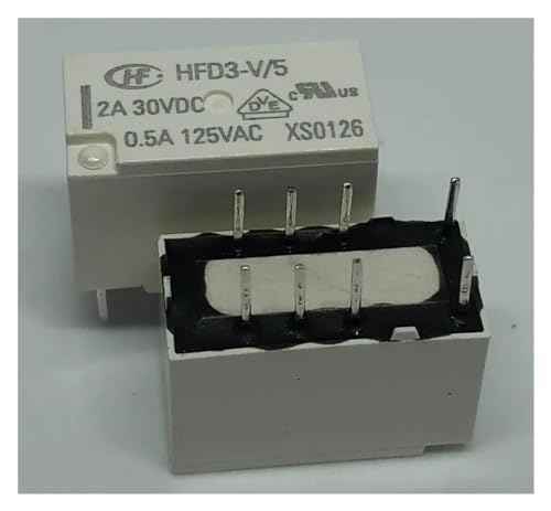 Relé HFD3-V de 8 pines y mini relé biespable TX2-2A de señal electrónica