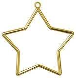 Vervaco Stickrahmen Plastik Klein Stickerei Rahmen GOLDSTERN Kreuzstich Zubehör Rahmen ca. 9 x 7 cm Kunststoff Wanddekoration DIY Stickbilder zum Aufhängen Handwerksmaterial