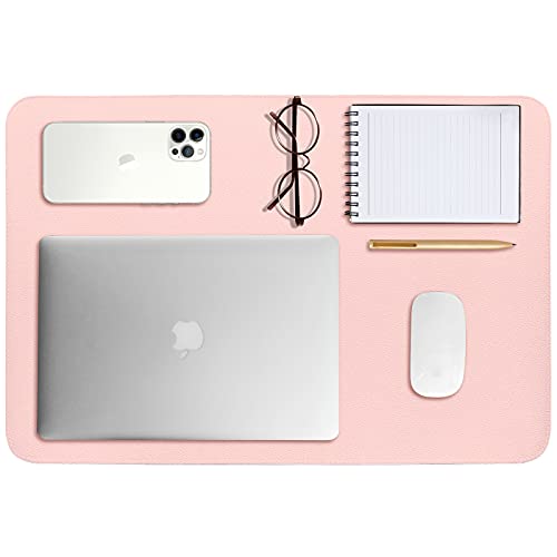 Tislly Desk Pad Protector, Waterproof PU Leather Desk Blotter Pad with Sewing Edge Cover