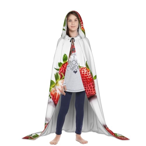 Capa con capucha de fresas para adolescentes miniatura 4