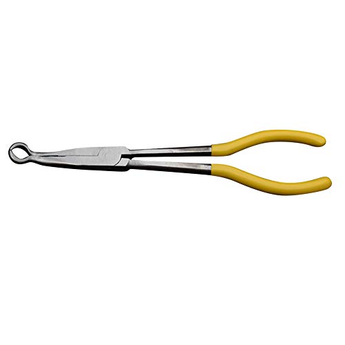 ihreesy 11 Inches Spark Plug Wire Removal Plier,Non-slip Cylinder Cable Clamp Removal Tool with Yellow Handles Car Spark Plug Pliers Tool,Round
