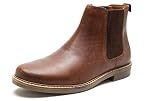Thomas Crick Men's 'Bamford' Formal Chelsea Boots, Classic, Comfortable and Stylish Boots for Any Occasion, Made with Leather For an Effortless and Chic Look (Black/Wood)