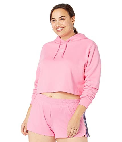 Image of adidas Originals adiColor Essentials Cropped Hoodie Bliss Pink LG, Bliss Pink, Large