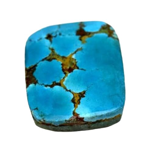 Turquoise naturelle cabochon rectangulaire 19mm pour fabrication collier et bague