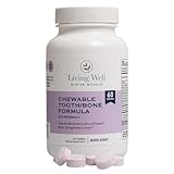 Living Well with Dr. Michelle Kids Tooth & Bone Supplement – Chewable for Strong Teeth & Cavity Defense – Calcium, D3, K2, Magnesium, Zinc – Ages 4+ – Mixed Berry Flavor – Fluoride-Free, Non-GMO