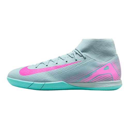 Nike Mercurial Superfly 10 Academy IC High-Top Soccer Shoes (FQ8332-301, Ocean Cube/Pink Blast)