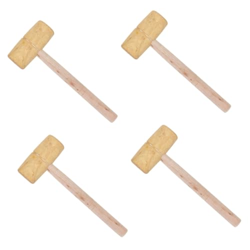 ARTIBETTER 4pcs Leather Mallet Mallet Tool Mallet Hammer Camping Hammer Chisel Hammer Chisel Mallet Carpenter Hammer Jewelry Hammer Leathercraft Mallet Wood