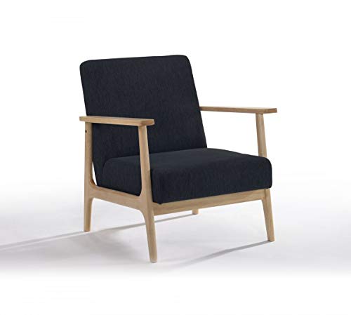 Sillón Plegable Tela Negro miniatura 1