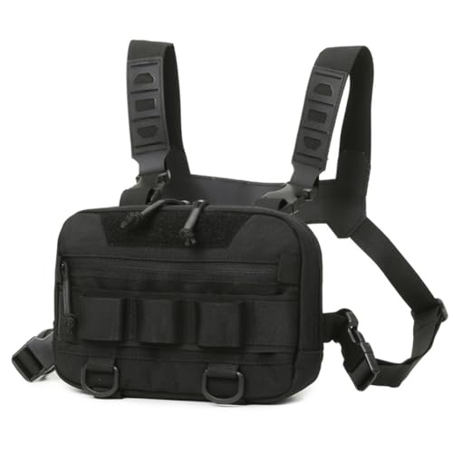 Daijianbin Bolsa de pecho al aire libre, mochila, bolsillo frontal, camping al aire libre, ciclismo, senderismo, caza, escalada, pesca, cebo, riñonera A