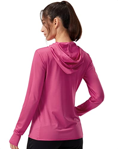 Soothfeel Women's UPF 50+ Sun Protection Hoodie Jacket Lightweight Long Sleeve Sun Shirt for Women with Pocket Hiking Outdoor