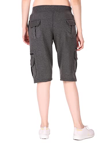 Image of UZARUS Womens Cargo Capri Shorts with 9 Pockets