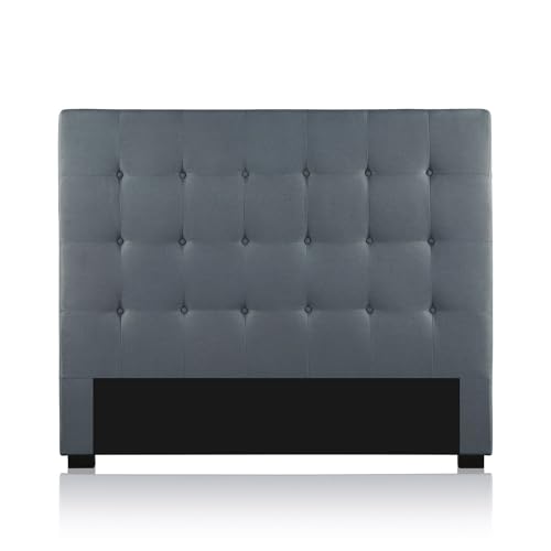 INTENSE DECO Tête de lit capitonnée Premium Tissu 140cm Gris