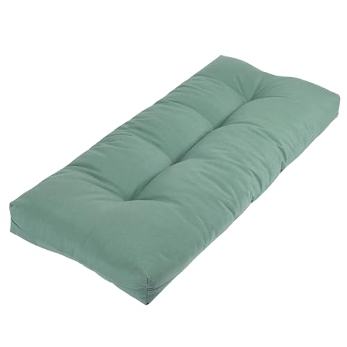 FUNHOME Indoor Outdoor Bench Cushion 45 x 18 Inch, Non-Slip Water Resistant Long Seat Pads, Tufted Loveseat Cushion for Patio Garden Furniture, Swing, Settee, Window, Wicker, Front Porch(Aqua Leala) Deal
