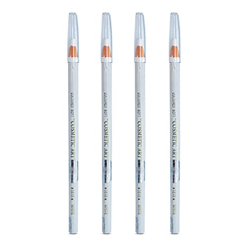 4 Lápis Dermatográfico para Design de Sobrancelha Micropigmentação Branco