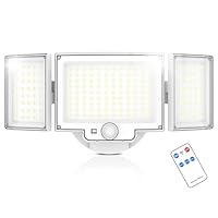 RUNBARRY LED Security Lights Motion Sensor,188 LEDs 4200LM Dusk to Dawn Hardwired Flood Lights Outdoor with 3 Modes Remote Control,IP65 Waterproof Motion Sensor Lights, for Garage,Yard,Porch 1 Pack