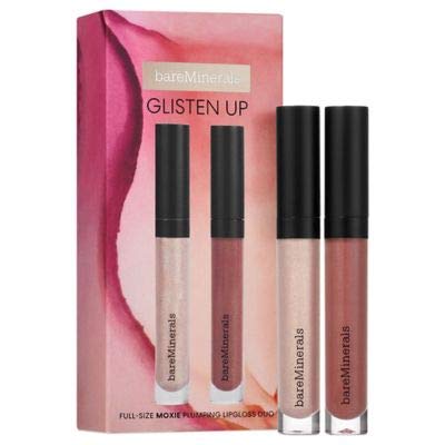bareMinerals GLISTEN UP FULL SIZE MOXIE PLUMPING LIP GLOSS DUO